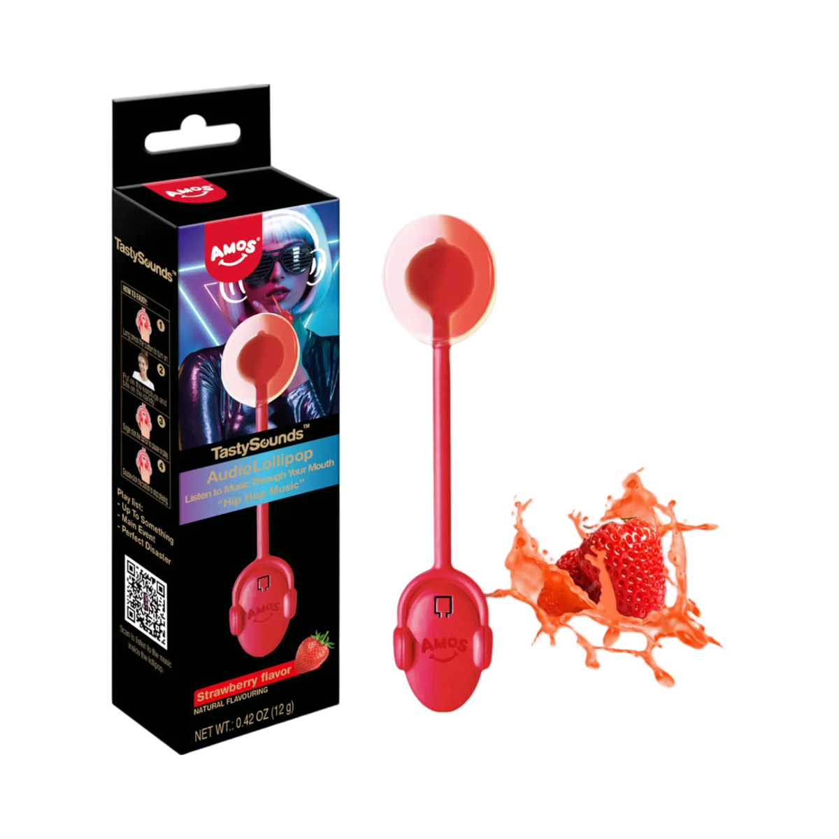 Amos Audio Lollipop - Strawberry