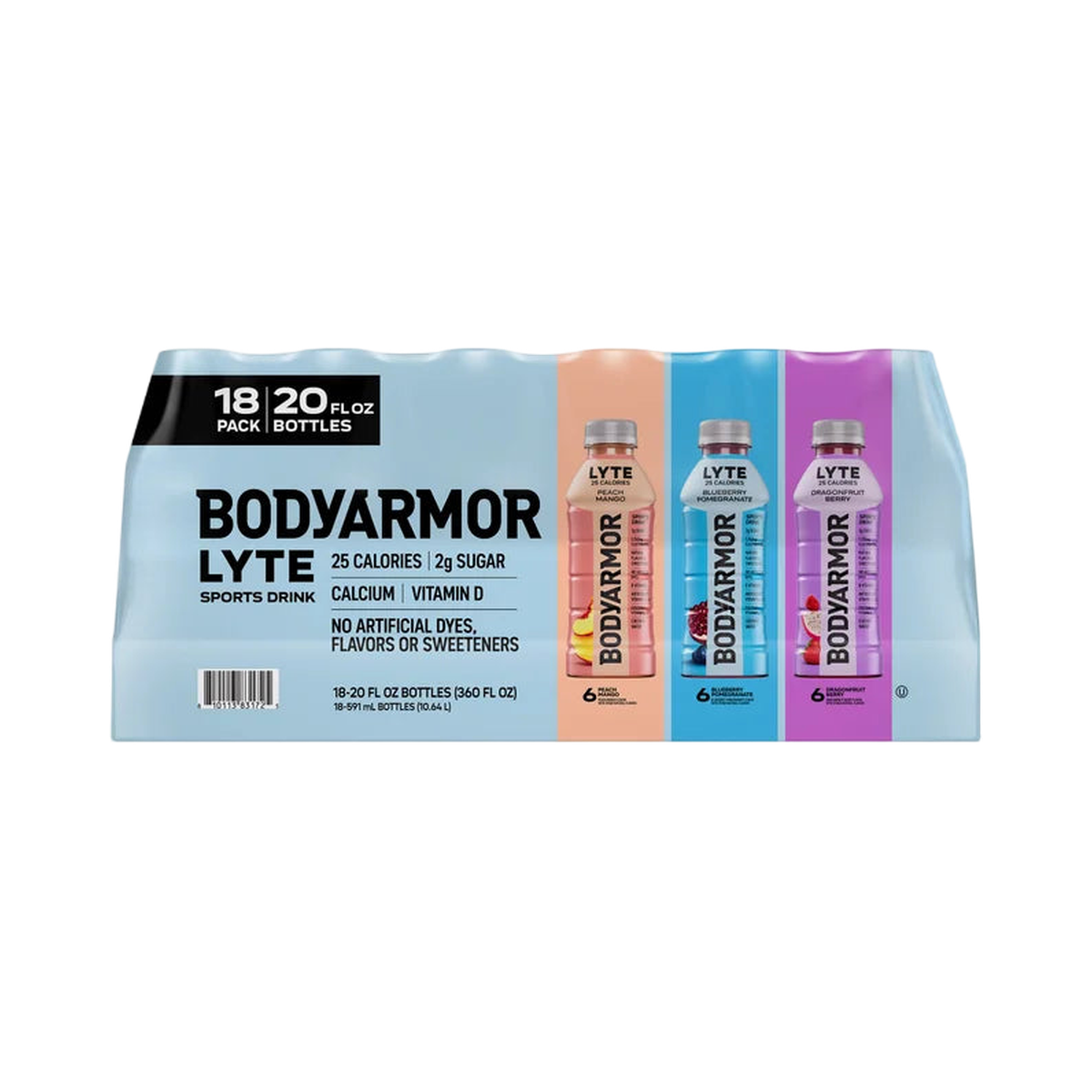 BODYARMOR LYTE Variety Pack - Blueberry Pomegranate, Peach Mango, Dragonfruit Berry