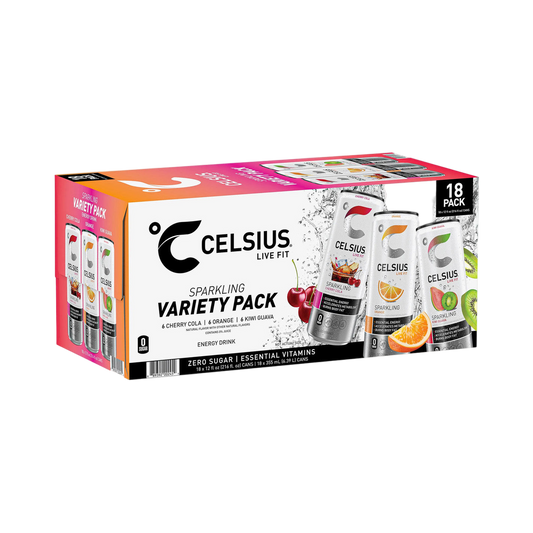 CELSIUS Variety Pack - Cherry Cola, Orange, Kiwi Guava