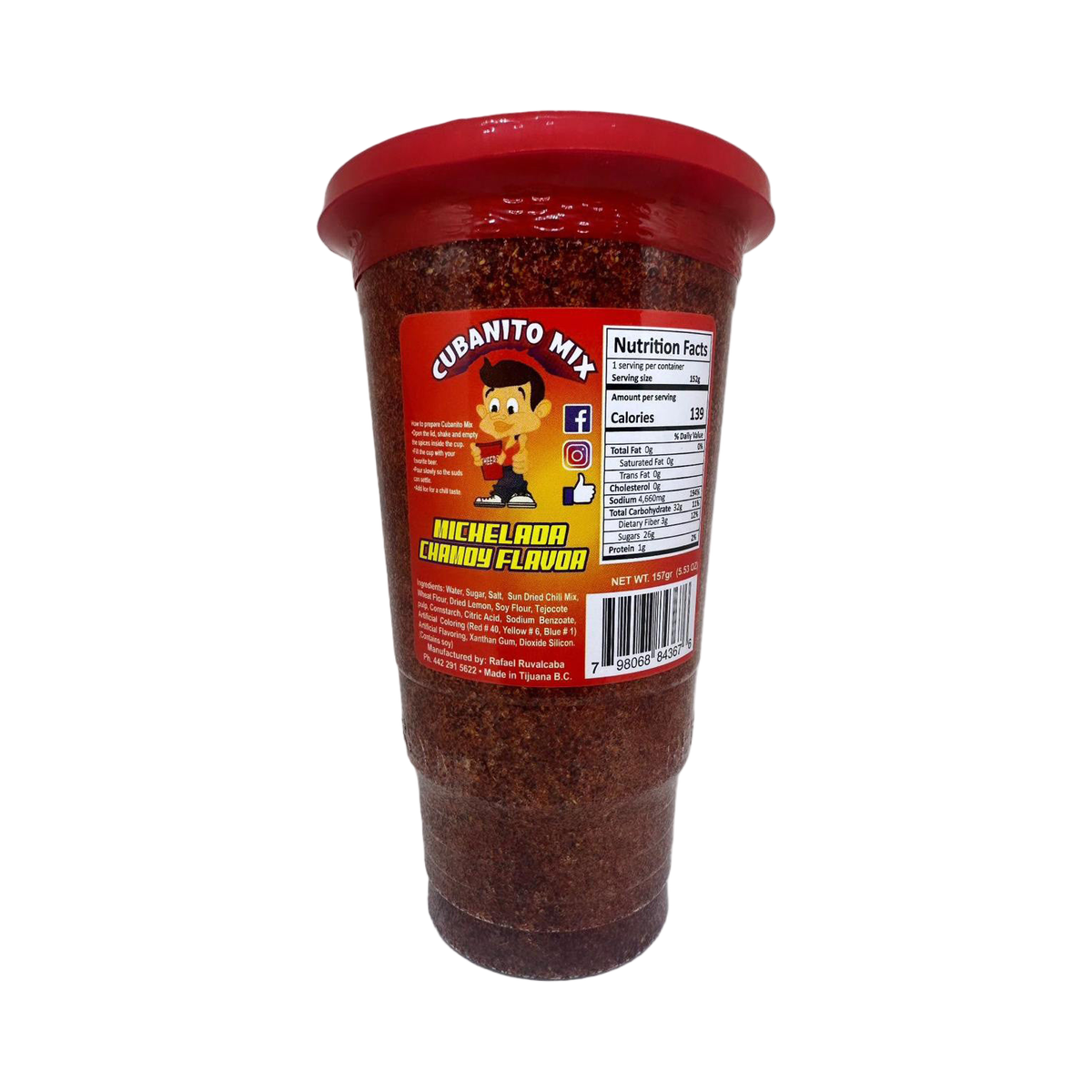 Cubanito Mix Chamoy Michelada Cup