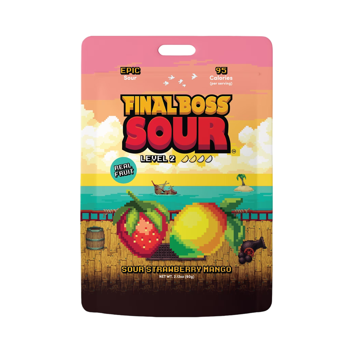 Final Boss Sour - Level 2 Strawberry Mango Dried Fruit