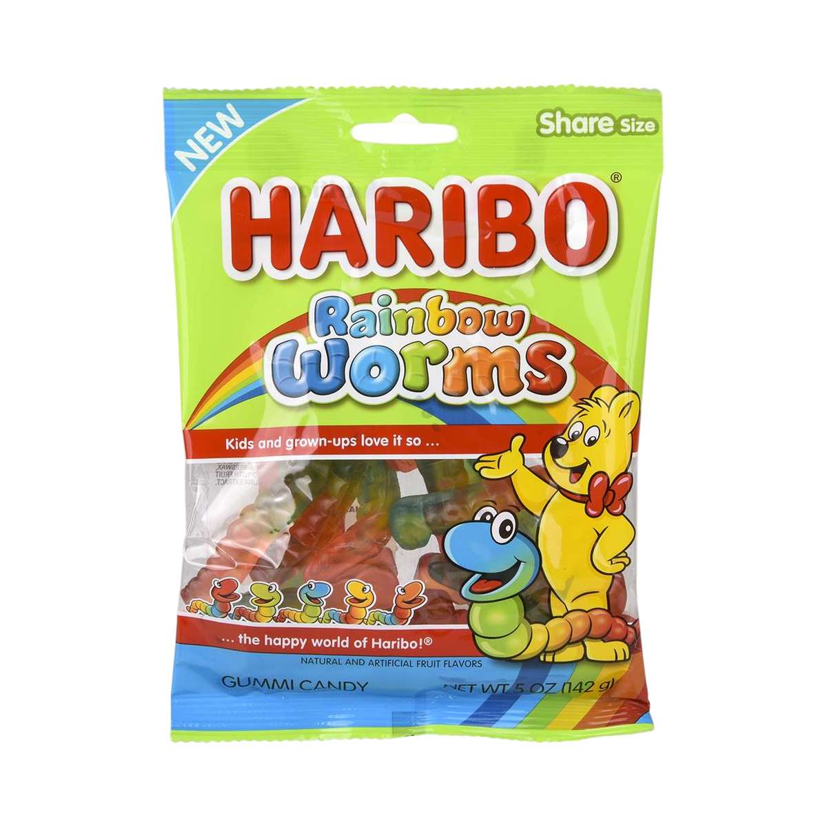 Haribo Rainbow Worms Share Size