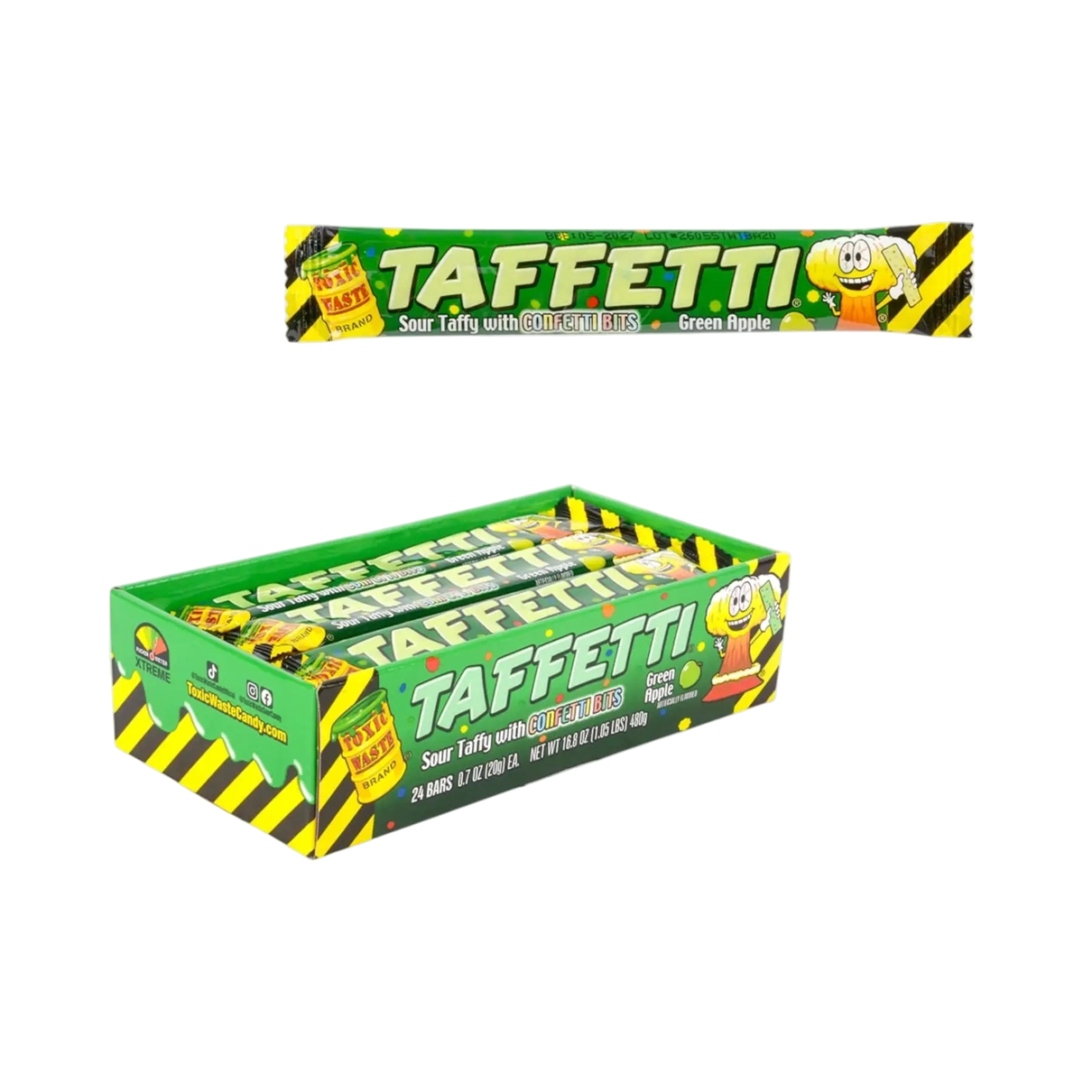 Toxic Waste Taffetti - Green Apple