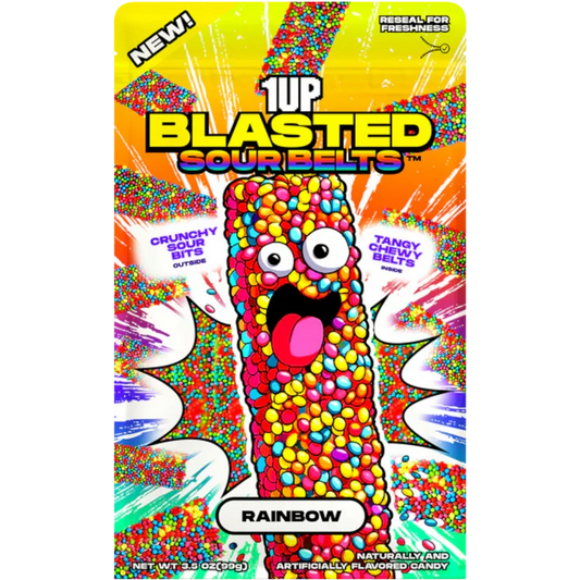 1UP - Blasted Rainbow Sour Belts