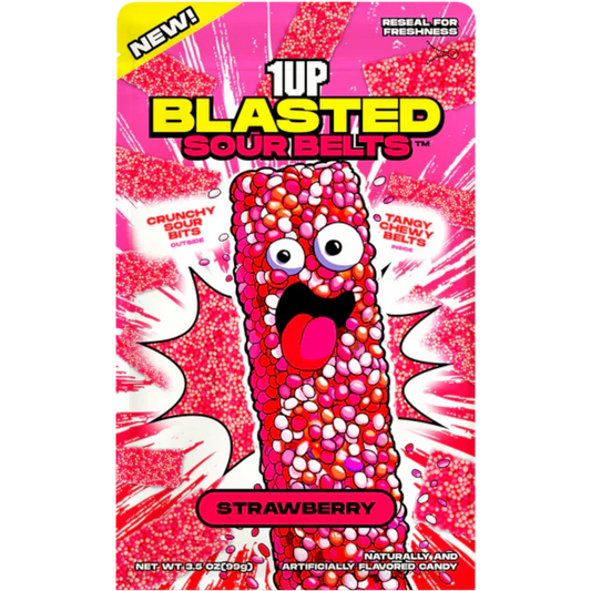 1UP - Blasted Strawberry Sour Belts