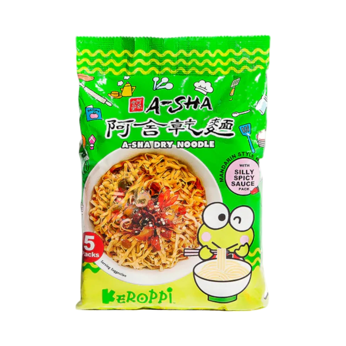 A-Sha Dry Noodles - Keroppi