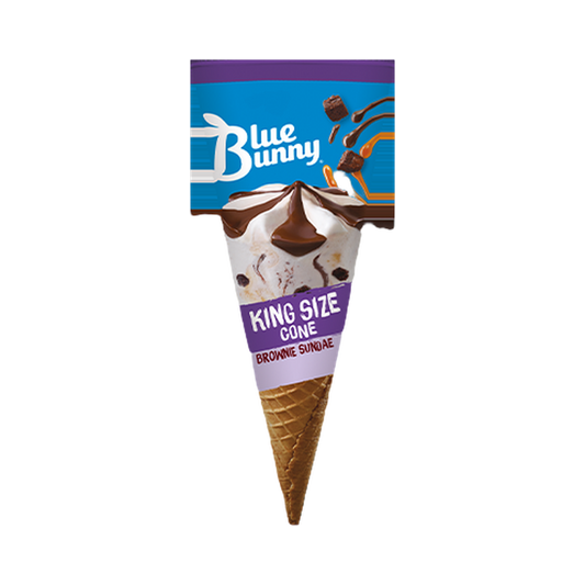 Blue Bunny King Size Cone - Brownie Sunday