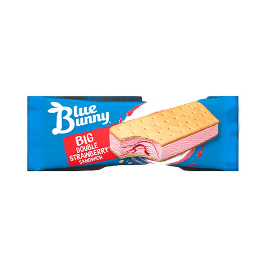 Blue Bunny Sandwich - Big Double Strawberry