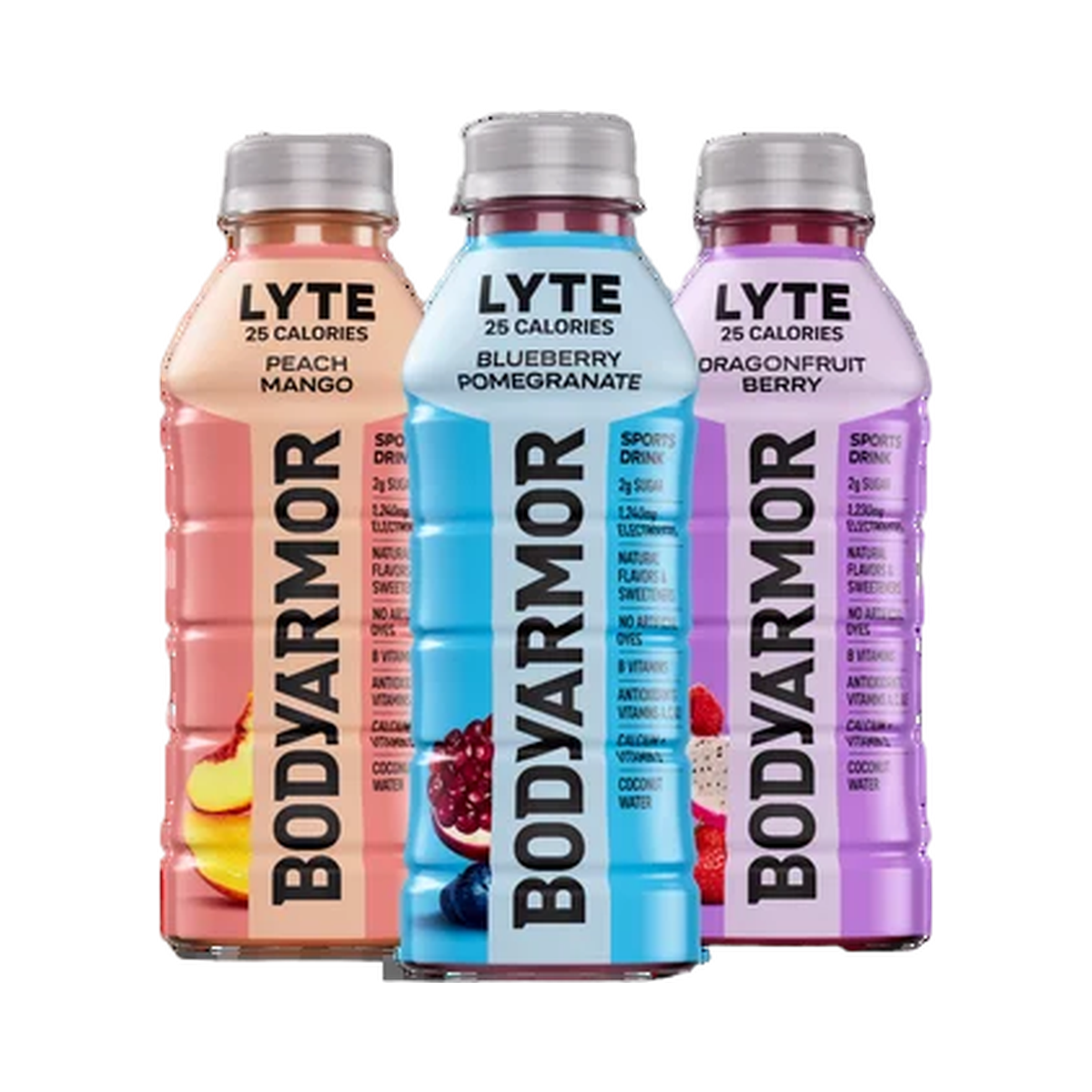 BODYARMOR LYTE Variety Pack - Blueberry Pomegranate, Peach Mango, Dragonfruit Berry