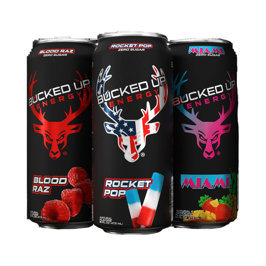 Bucked Up Variety Pack - Rocket Pop, White Gummy Deer, Miami