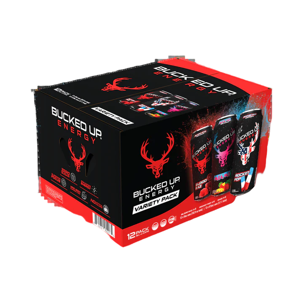 Bucked Up Variety Pack - Rocket Pop, White Gummy Deer, Miami