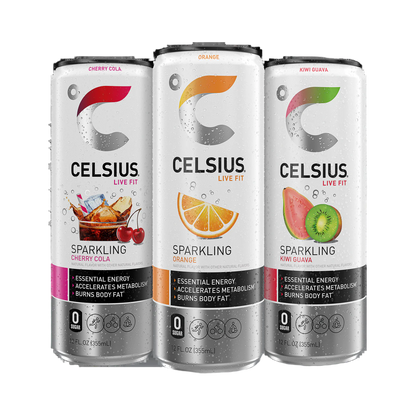 CELSIUS Variety Pack - Cherry Cola, Orange, Kiwi Guava