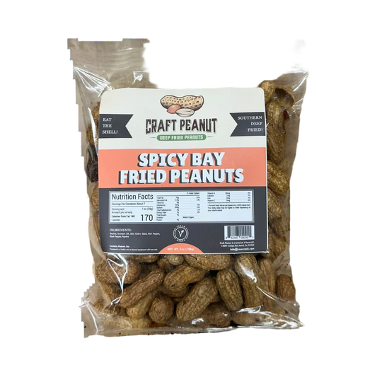 Craft Peanut Spicy Bay Fried Peanuts 7 oz- 18 Count