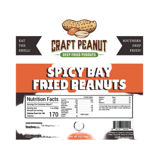 Craft Peanut Spicy Bay Fried Peanuts 7 oz- 18 Count