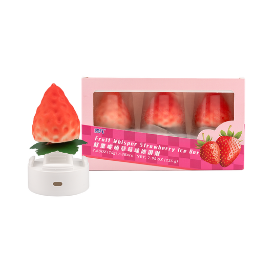 Fruit Whisper Strawberry Ice Cream Bar – Viral Asian Dessert 🍓
