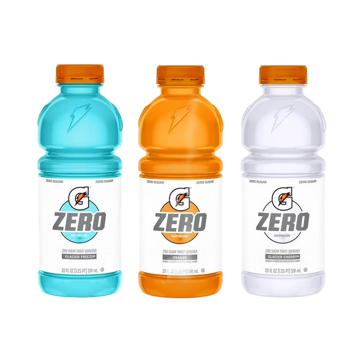 Gatorade Zero Sugar Variety Pack - Glacier Freeze, Orange, Glacier Cherry