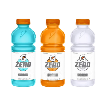 Gatorade Zero Sugar Variety Pack - Glacier Freeze, Orange, Glacier Cherry