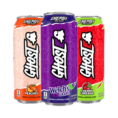 Ghost Variety Pack - Peaches, Welch's Grape, Cherry Limeade