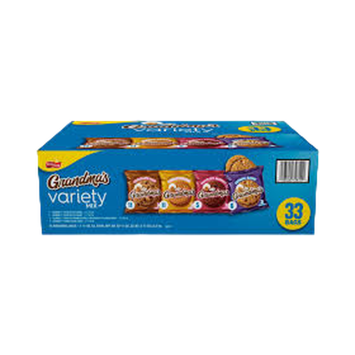 Grandma's Cookies Variety Pack - Chocolate Chip, Peanut Butter, Chocolate Brownie, Oatmeal Raisin
