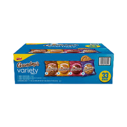 Grandma's Cookies Variety Pack - Chocolate Chip, Peanut Butter, Chocolate Brownie, Oatmeal Raisin