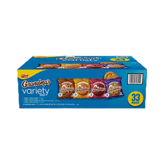 Grandma's Cookies Variety Pack - Chocolate Chip, Peanut Butter, Chocolate Brownie, Oatmeal Raisin