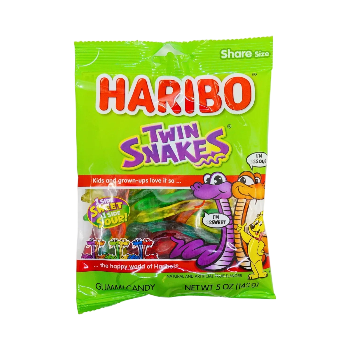 Haribo Twin Snakes Share Size