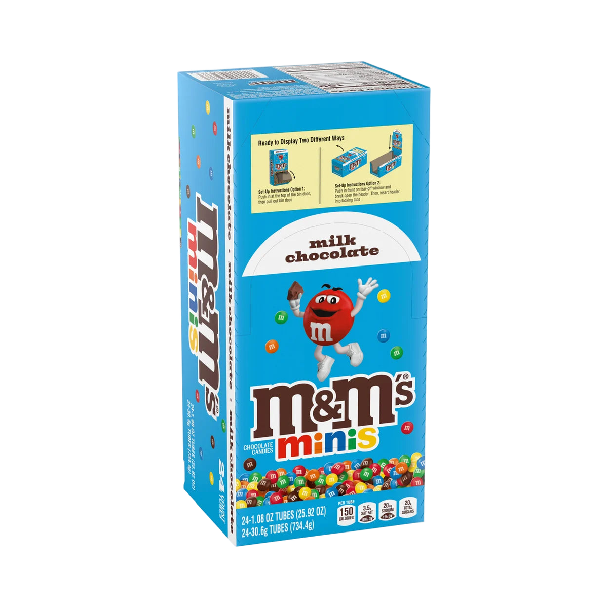 M&M's Milk Chocolate Candy Minis, 1.08 oz, 24-count