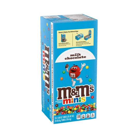 M&M's Milk Chocolate Candy Minis, 1.08 oz, 24-count