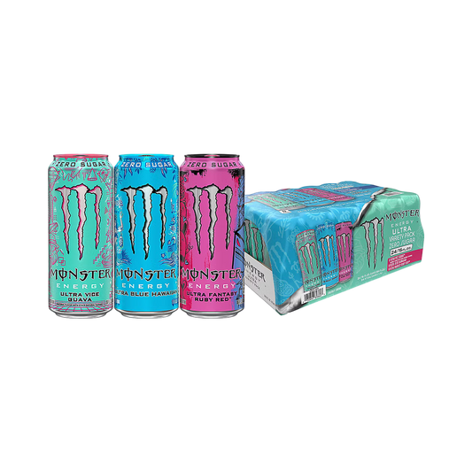 Monster Variety Pack - Ultra Vice Guava, Ultra Fantasy Ruby Red , Ultra Blue Hawaiian