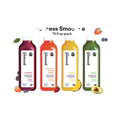 Pressed Juicery Variety Pack - Acai Berry, Strawberry Orange Mango, Tropical, Greens