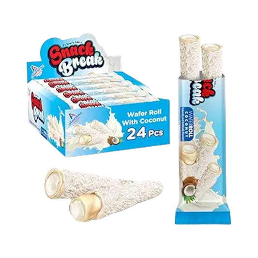 Snack Break Wafer Roll with Coconut – 24 Pack
