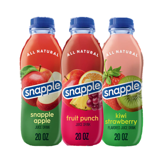 Snapple Juice Drink Variety Pack - Kiwi Strawberry, Fruit Punch, Snapple Apple
