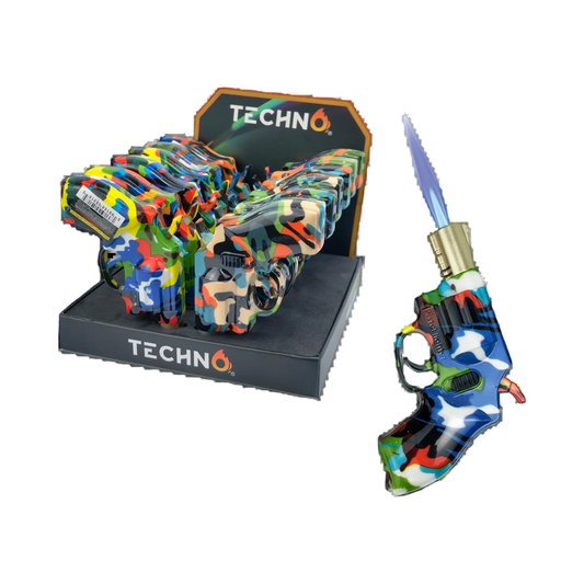 Techno Camouflage Revolver Torch Lighter